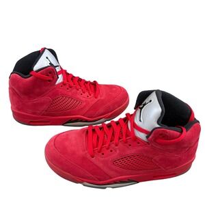Jordan 5 Retro Red Suede 136027-602 Size 10.5‎ 2017 Used University Red Black